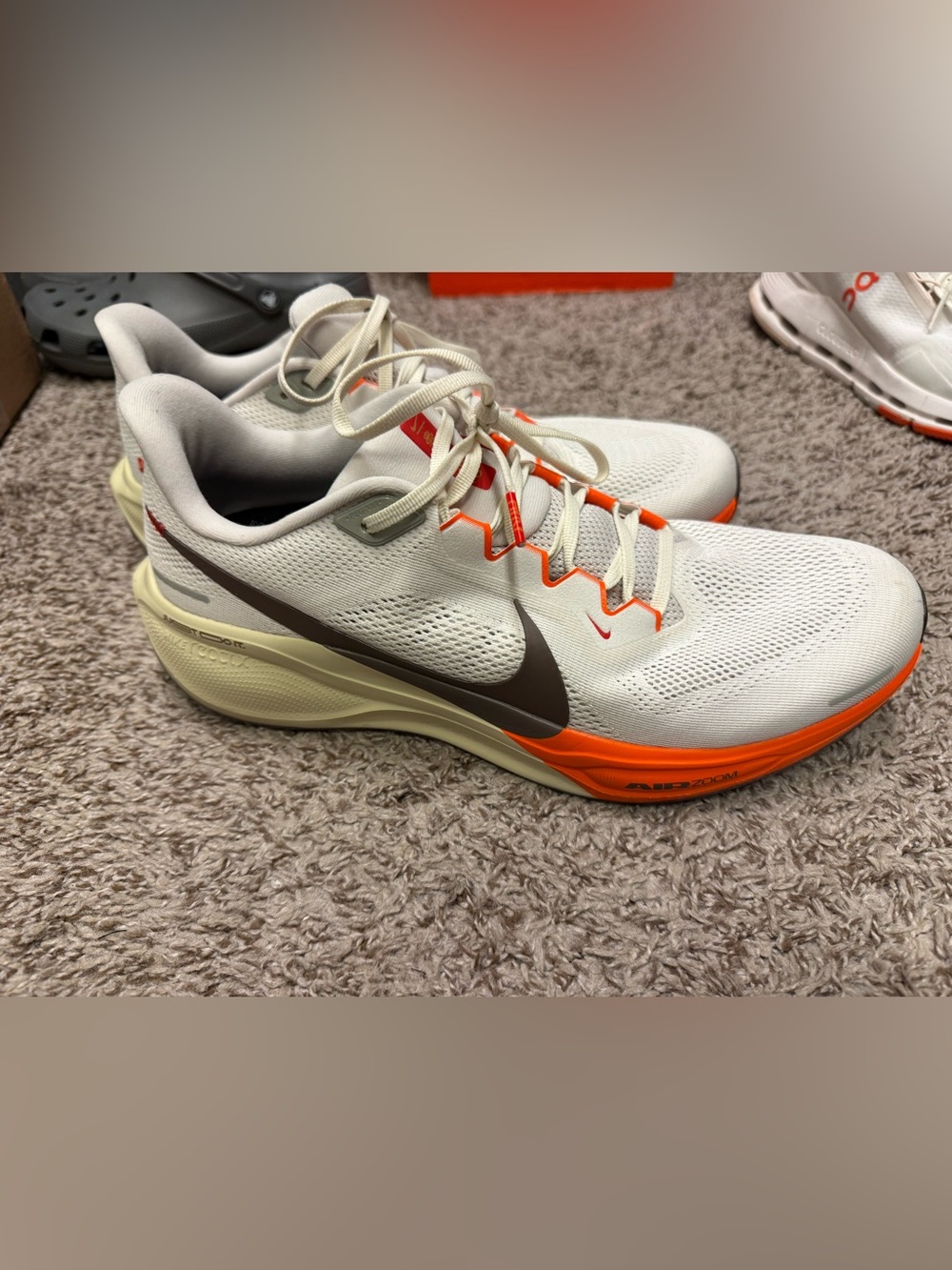 Nike Men’s Running Shoes - White, Orange & Brown